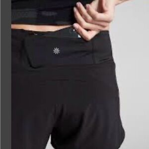 Athleta Black High-Waist Athletic Shorts with Moisture-Wicking Fabric
